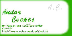 andor csepes business card